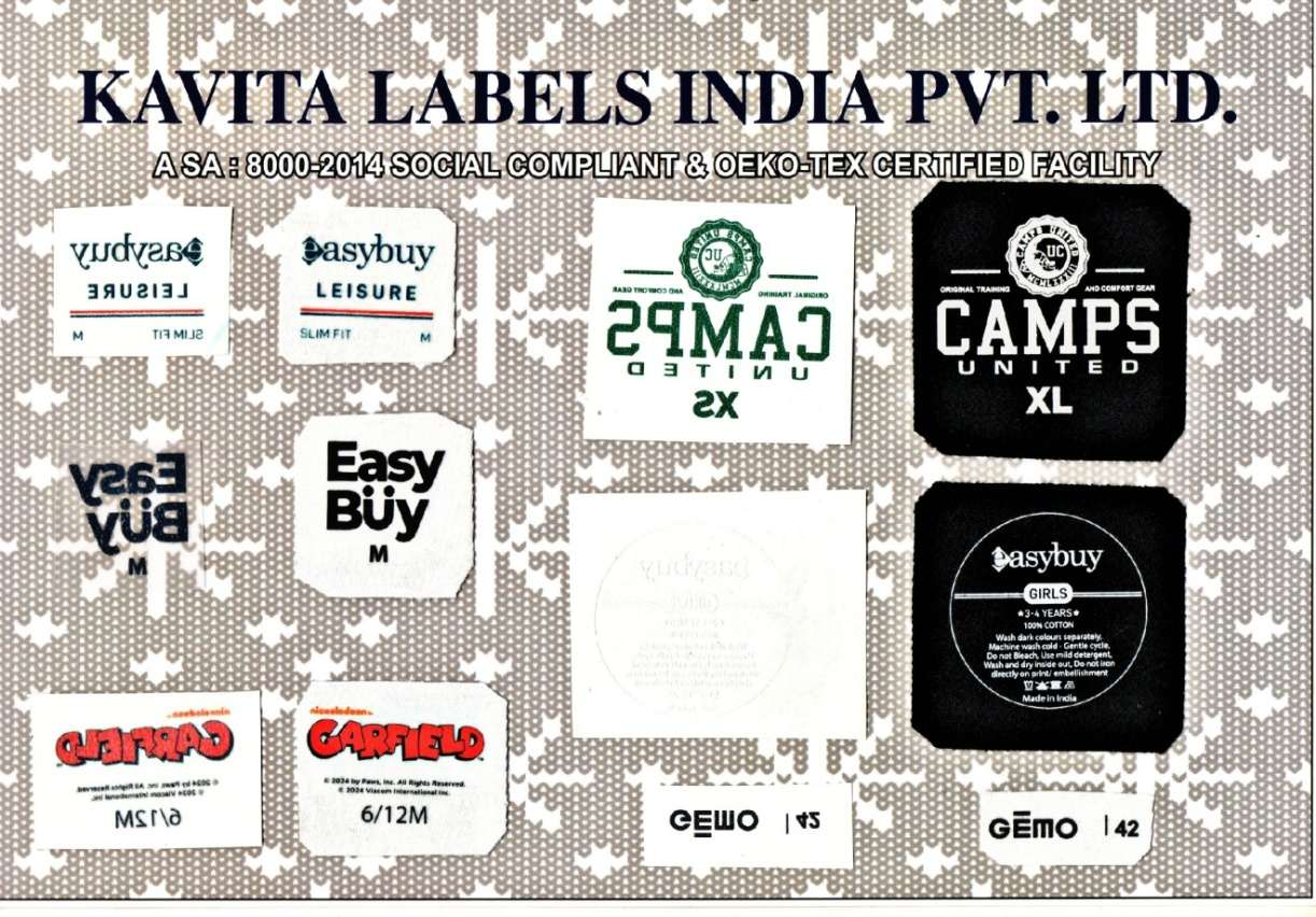 HEAT TRANSFER LABELS ( COLLAR PRINTS)